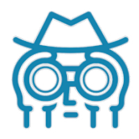 icon showing private investigator doing surveilance